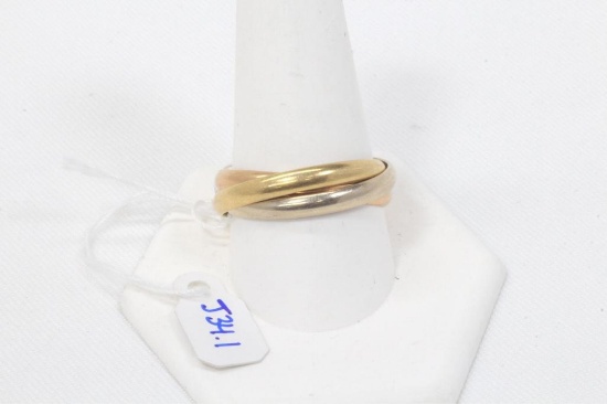 Cartier 18k Tri-Color Trinity Ring