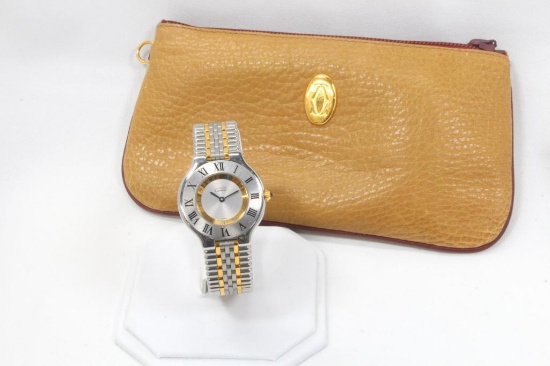 Murt de Cartier 21 1330 Two Tone Stainless Steel Wristwatch