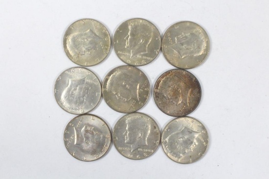 Lot of 9 1965-1969 Kennedy