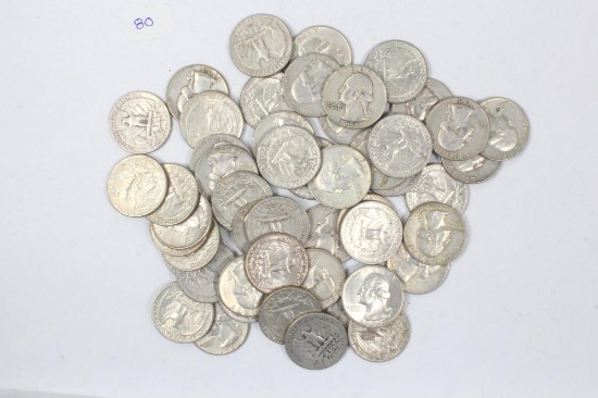 Lot 50 Silver Washington quarters