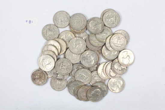 Lot 50 Silver Washington quarters