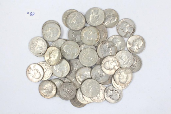 Lot 50 Silver Washington quarters
