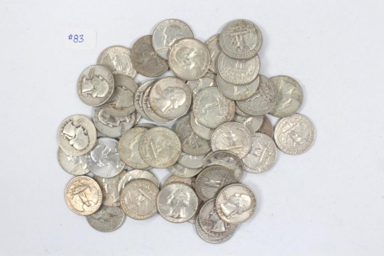 Lot 50 Silver Washington quarters