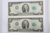 Lot 2 of the 1976 $2 bills appear to be uncirculated