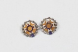 2 sterling Ladies VFW pins 4.3 grams
