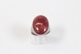 11.25 gram sterling silver gents ring set with approx 18 x 22 mm oval agate ring