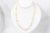 18 inch double strand fresh water cultured rice pearls