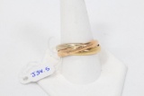 Ler Murt de Cartier 18k Tri-Color Trinity Ring