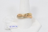 Ler Murt de Cartier 18k Tri-Color Trinity Ring