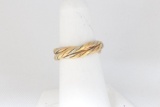 18k Tri-Color Braided Trinity Ring