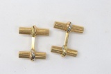 Cartier 18k Yellow Gold Bar Cufflinks