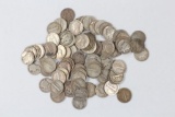 Lot of 84 Mercury dimes.
