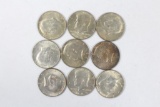 Lot of 9 1965-1969 Kennedy
