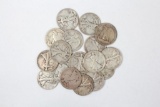 Lot of 17 walking liberty half dollars