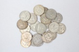 Lot of 21 Silver Franklin Half dollars