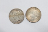 1925-P and 1928-S Peace Silver Dollars