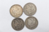 Lot of 4 Morgan Silver dollars