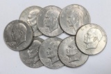 Lot of 8 Eisenhower Dollars