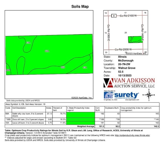 Tract 1 - The North 53.00 Acres (M/L)