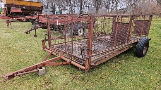 Hyd. lift Hog / Sheep Cart, 6'X14'