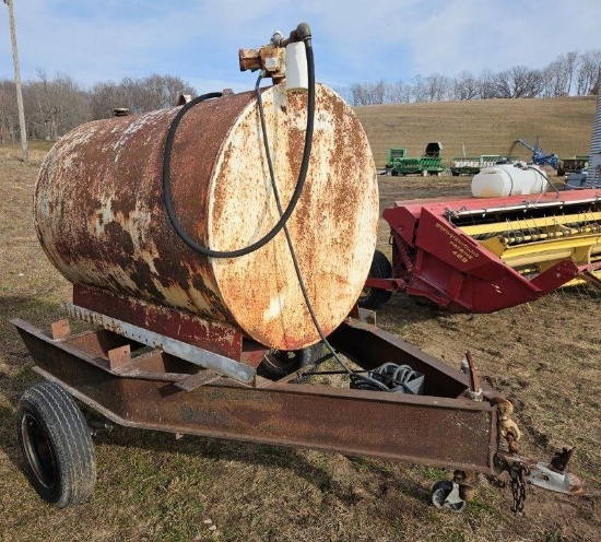 500-gal Fuel Tank on 2-wheel Trailer
