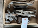 Misc. sockets, punches & vise grips