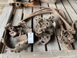 Lot - Seeder Wheel, Hay Fork, Trolley