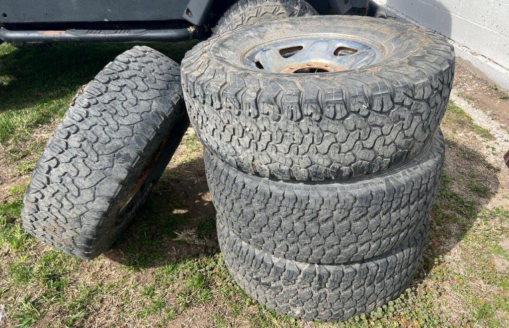 4 BF Goodrich LT285/75R16 Tires on steel 8 bolt Proxibid
