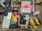 2 Flats - drill bits, tape measure, pump & misc.