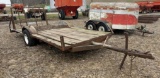16 ft homemade single axle flatbed trailer