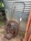 Partial rolls of barbed wire and #9 wire
