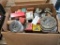 Box of new filters and other parts