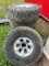 35x12.5 R15 LT Mickey Thompson Baja Claw radial tire on 5 bolt aluminum rim