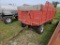 Barge wagon 14' x 7' w/hoist on New Idea running gear, 9.5 x 14 tires, 6 bolt hubs