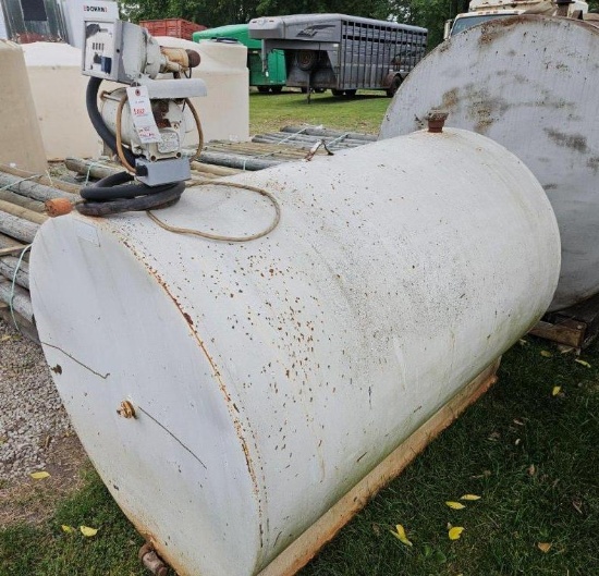 500 gal. Fuel Tank w/ Gasboy 110v pump, auto nozzle.