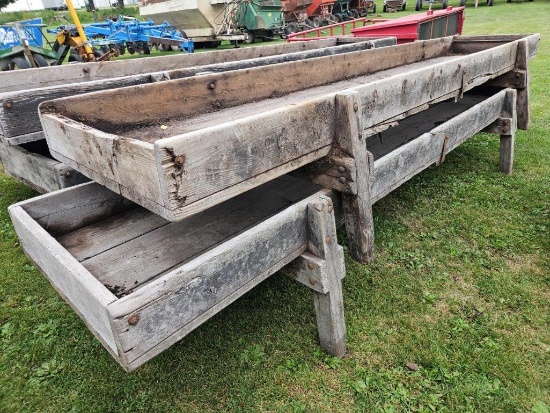 14' Wooden Cattle Feed Bunk