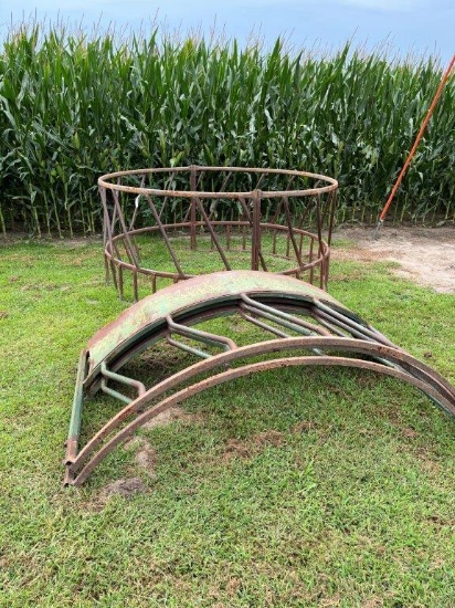 Lot of 2 - 8' bale rings, in need of work