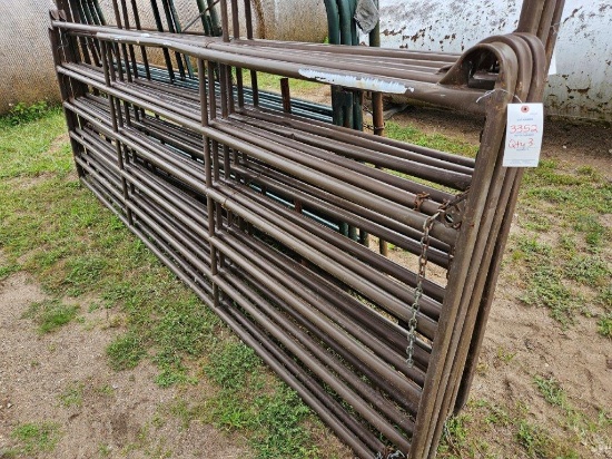 12' cut down to 50" height chain-together corral panel