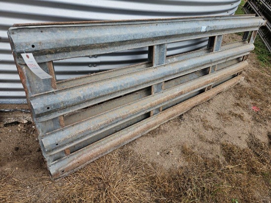 Lot of 2 galvanized 8' low-profile hog gates