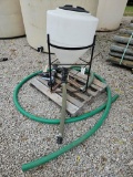 30 gal. Poly Chemical Inductor Cone w/ stand, valves, filter & hoses
