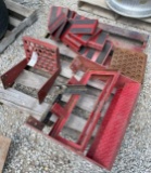 pallet of misc red tractor steps