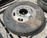 11R22.5 tire on alum hub pilot rim