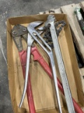 flat - chain wrench, bolt cutters, channel locks