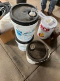 Lot of hydraulic oil, 3 buckets-2 never opened, one partial w/ approx 4 gal