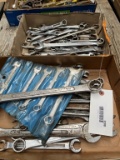 2 flats w/ various end wrenches, combination wrenches