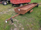 Steel feed bunk on wheels w/stands, 20' x 43