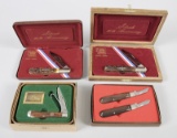 Four Schrade Commemorative Knives