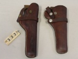 Lot of 2 leather holsters