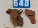 Holster & Knife Sheath; decorated by former owner