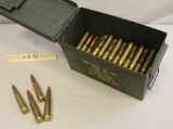 73 Rounds .50 Cal in Ammo Can; possible reloads